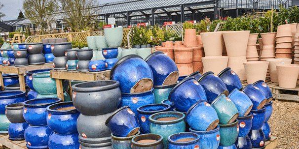 Pots2 garden centre blue plant pots